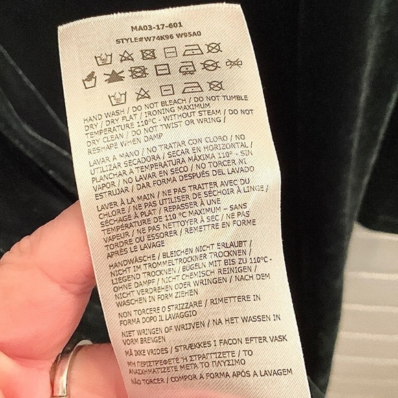 Guess Olga Mini Dress Green Velour Velvet Turtle neck Long sleeve Stretch XS - Picture 11 of 16